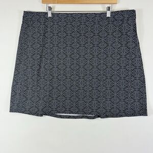 Ripskirt Mini Wrap Skirt Hawaii Women's XXL‎ White Black Tiki Stamp Quick Dry